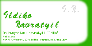 ildiko navratyil business card